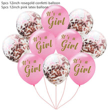 Load image into Gallery viewer, Baby Shower Banner Its A Boy/Girl Confetti Balloon Baby Gender Reveal Birthday Party Decorations Kids Gift Party Decor Supplies
