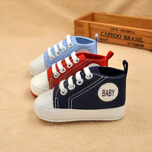 Load image into Gallery viewer, Classic Canvas Newborn Baby Boys Girls First Walkers Toddler Soft Sole Anti-slip Shoes
