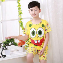 Load image into Gallery viewer, 2020 children pajamas set kids baby girl boys cartoon casual clothing costume short sleeve children sleepwear pajamas sets
