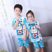 Load image into Gallery viewer, 2020 children pajamas set kids baby girl boys cartoon casual clothing costume short sleeve children sleepwear pajamas sets
