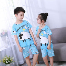 Load image into Gallery viewer, 2020 children pajamas set kids baby girl boys cartoon casual clothing costume short sleeve children sleepwear pajamas sets

