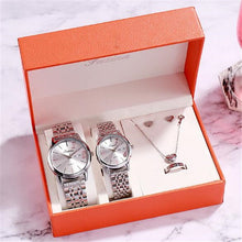 Load image into Gallery viewer, 2020 5pcs/set Fashion new Couple 1314 Love Fashion Waterproof Quartz watch steel band women&#39;s Watch Dress Clock Gifts
