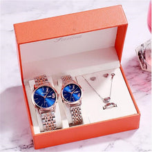 Load image into Gallery viewer, 2020 5pcs/set Fashion new Couple 1314 Love Fashion Waterproof Quartz watch steel band women&#39;s Watch Dress Clock Gifts
