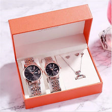 Load image into Gallery viewer, 2020 5pcs/set Fashion new Couple 1314 Love Fashion Waterproof Quartz watch steel band women&#39;s Watch Dress Clock Gifts
