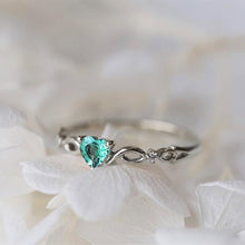 Load image into Gallery viewer, Huitan Simple Heart Ring For Women Female Cute Finger Rings Romantic Birthday Gift For Girlfriend Fashion Zircon Stone Jewelry
