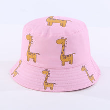 Load image into Gallery viewer, Cartoon Giraffe Baby Hat Bucket Cap Summer Kids Baby Girl Boy Hat Casual Children Sun Hat Cotton Girls Hat Panama Caps
