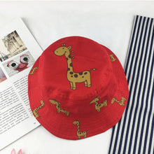 Load image into Gallery viewer, Cartoon Giraffe Baby Hat Bucket Cap Summer Kids Baby Girl Boy Hat Casual Children Sun Hat Cotton Girls Hat Panama Caps
