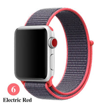 Load image into Gallery viewer, Band For Apple Watch Series 5 4 3 2 1 38MM 42MM watchband Breathable Nylon Strap Sport Loop for iwatch Bracelet 40MM 44MM
