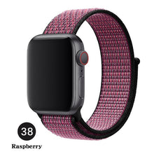 Load image into Gallery viewer, Band For Apple Watch Series 5 4 3 2 1 38MM 42MM watchband Breathable Nylon Strap Sport Loop for iwatch Bracelet 40MM 44MM
