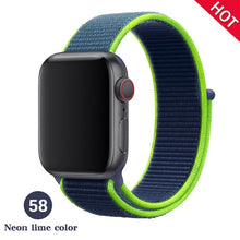 Load image into Gallery viewer, Band For Apple Watch Series 5 4 3 2 1 38MM 42MM watchband Breathable Nylon Strap Sport Loop for iwatch Bracelet 40MM 44MM
