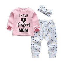 Load image into Gallery viewer, 3Pcs Newborn Baby Girl Clothes Set Cartoon Rabbit Pattern Long Sleeve T-shirt+Casual Pants+Headband Infant Clothing Outfits

