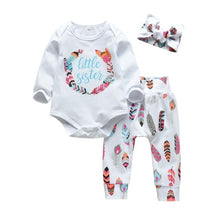 Load image into Gallery viewer, 3Pcs Newborn Baby Girl Clothes Set Cartoon Rabbit Pattern Long Sleeve T-shirt+Casual Pants+Headband Infant Clothing Outfits
