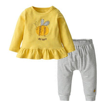 Load image into Gallery viewer, 3Pcs Newborn Baby Girl Clothes Set Cartoon Rabbit Pattern Long Sleeve T-shirt+Casual Pants+Headband Infant Clothing Outfits
