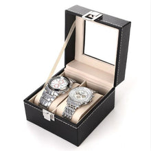 Load image into Gallery viewer, Grids Watch Box PU Leather Watch Case Holder Organizer With Lock for Quartz Watches Jewelry Boxes Display Best Gift
