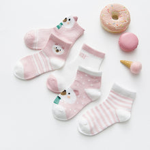 Load image into Gallery viewer, Cotton Baby Girls Socks Thin Summer Breathable Mesh Kids Toddler Socks Cute Cartoon Children Socks Infant Clothing 5Pairs/lot
