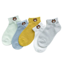 Load image into Gallery viewer, Cotton Baby Girls Socks Thin Summer Breathable Mesh Kids Toddler Socks Cute Cartoon Children Socks Infant Clothing 5Pairs/lot
