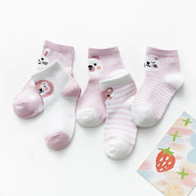 Load image into Gallery viewer, Cotton Baby Girls Socks Thin Summer Breathable Mesh Kids Toddler Socks Cute Cartoon Children Socks Infant Clothing 5Pairs/lot
