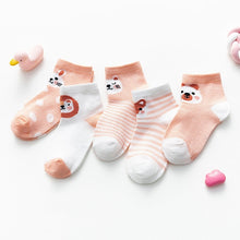 Load image into Gallery viewer, Cotton Baby Girls Socks Thin Summer Breathable Mesh Kids Toddler Socks Cute Cartoon Children Socks Infant Clothing 5Pairs/lot

