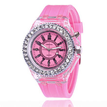 Load image into Gallery viewer, Led Flash Luminous Watches Personality Trends Students Lovers Jellies Woman Men's Watches 7 color Light WristWatch Kids
