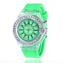 Load image into Gallery viewer, Led Flash Luminous Watches Personality Trends Students Lovers Jellies Woman Men's Watches 7 color Light WristWatch Kids
