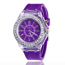 Load image into Gallery viewer, Led Flash Luminous Watches Personality Trends Students Lovers Jellies Woman Men's Watches 7 color Light WristWatch Kids

