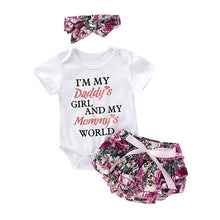 Load image into Gallery viewer, Newborn baby girl clothes  baby girl clothing sets 2019 summer floral baby girl romper with lace skirt bebes headbands D40
