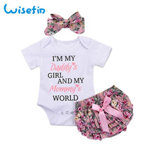 Load image into Gallery viewer, Newborn baby girl clothes  baby girl clothing sets 2019 summer floral baby girl romper with lace skirt bebes headbands D40
