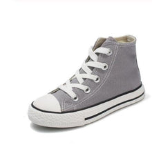 Load image into Gallery viewer, Kids shoes for girl children canvas shoes boys sneakers Spring autumn girls shoes White High Solid fashion Children shoes
