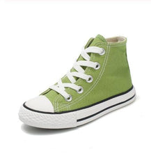 Load image into Gallery viewer, Kids shoes for girl children canvas shoes boys sneakers Spring autumn girls shoes White High Solid fashion Children shoes
