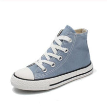 Load image into Gallery viewer, Kids shoes for girl children canvas shoes boys sneakers Spring autumn girls shoes White High Solid fashion Children shoes
