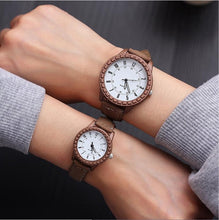 Load image into Gallery viewer, Couple Watches Leather Lover's Watches Simple School Student Watch Gifts for Men Women Clock Pareja Minimalist Pair watch
