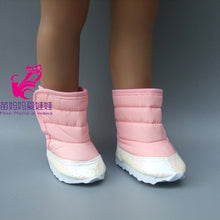 Load image into Gallery viewer, fit for 18 inch Girls Dolls Snow Boots shoes for doll accessories baby doll winter Chirstmas shoes
