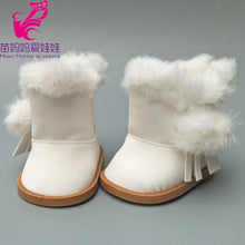 Load image into Gallery viewer, fit for 18 inch Girls Dolls Snow Boots shoes for doll accessories baby doll winter Chirstmas shoes
