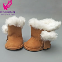 Load image into Gallery viewer, fit for 18 inch Girls Dolls Snow Boots shoes for doll accessories baby doll winter Chirstmas shoes
