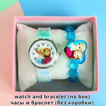 Load image into Gallery viewer, Colorful Flash Light Princess Elsa Watch for Girls Rubber Strap Cute Cartoon Children Kids Watches with Bracelet reloj infantil
