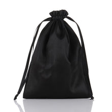 Load image into Gallery viewer, Custom Logo Silk Satin Drawstring Bags Headband Shower Cap For Hair Wigs Wrap Grip Band Laying Scarf Wrapping
