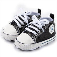 Load image into Gallery viewer, Baby Canvas Classic Sports Sneakers Newborn Baby Boys Girls Print Star First Walkers Shoes Infant Toddler Anti-slip Baby Shoes
