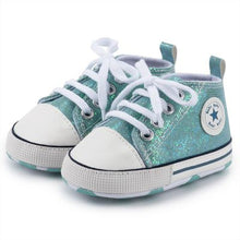 Load image into Gallery viewer, Baby Canvas Classic Sports Sneakers Newborn Baby Boys Girls Print Star First Walkers Shoes Infant Toddler Anti-slip Baby Shoes
