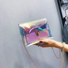 Load image into Gallery viewer, Fashion Women Handbags Laser Clear Transparent Tote Hologram Handbag Purse Shoulder Bag Coin Purses
