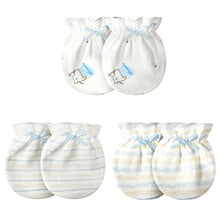Load image into Gallery viewer, 3 Pair/Set Baby Gloves 0-6 Month Newborn Infant Anti-grab Glove Foot Cover Thin New
