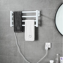 Load image into Gallery viewer, Intelligent Thermostatic Electric Heating Towel shelf rack Carbon Fiber Heating Household Towel Rack
