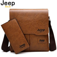Load image into Gallery viewer, JEEP BULUO Man's Bag 2PC/Set Men Leather Messenger Shoulder Bags Business Crossbody Casual Bags Famous Brand Male Drop Shipping
