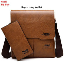 Load image into Gallery viewer, JEEP BULUO Man's Bag 2PC/Set Men Leather Messenger Shoulder Bags Business Crossbody Casual Bags Famous Brand Male Drop Shipping
