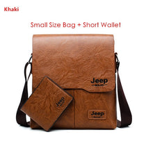 Load image into Gallery viewer, JEEP BULUO Man's Bag 2PC/Set Men Leather Messenger Shoulder Bags Business Crossbody Casual Bags Famous Brand Male Drop Shipping
