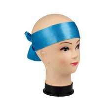 Load image into Gallery viewer, Custom Logo Rose Black Silk Satin Headband Wig Wrap Grip Band For Hair Satin Edge Laying Scarf Wrap
