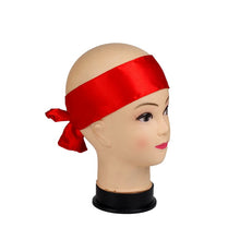 Load image into Gallery viewer, Custom Logo Rose Black Silk Satin Headband Wig Wrap Grip Band For Hair Satin Edge Laying Scarf Wrap

