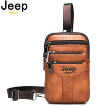Load image into Gallery viewer, JEEP BULUO Men Shoulder Messenger Bag Small Multi-function Sling Chest Bag Legs Waist Bag For Man New Fashion Casual Crossbody
