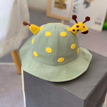 Load image into Gallery viewer, 2 In1 Kids Summer Bucket Hat Removable Sunscreen Shield For Child High-quality Cute cartoon Giraffe Skin-friendly Baby Hats New
