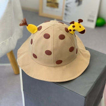 Load image into Gallery viewer, 2 In1 Kids Summer Bucket Hat Removable Sunscreen Shield For Child High-quality Cute cartoon Giraffe Skin-friendly Baby Hats New
