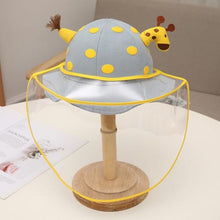 Load image into Gallery viewer, 2 In1 Kids Summer Bucket Hat Removable Sunscreen Shield For Child High-quality Cute cartoon Giraffe Skin-friendly Baby Hats New
